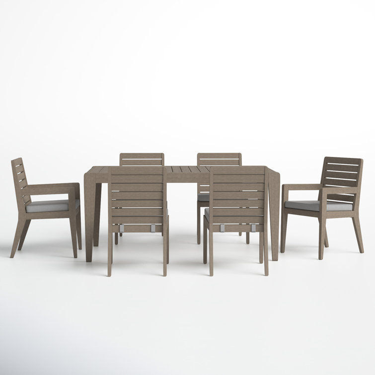 Ojai Rectangular 6 Person Outdoor Dining Set with Cushions Joss & Main